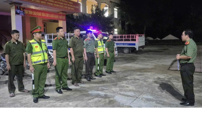 Công an xã tăng cường tuần tra, bảo đảm an ninh, trật tự