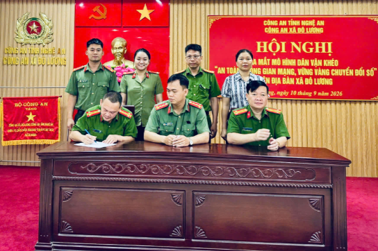 Công an xã Đô Lương ra mắt mô hình “An toàn không gian mạng, vững vàng chuyển đổi số”