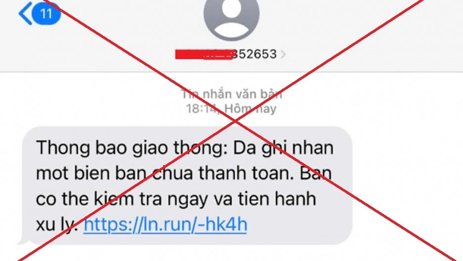 Cảnh giác thủ đoạn giả mạo thông báo phạt nguội giao thông