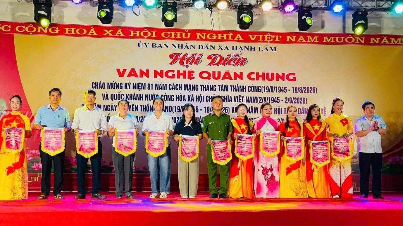 Công an xã Hạnh Lâm tham gia Hội diễn văn nghệ quần chúng