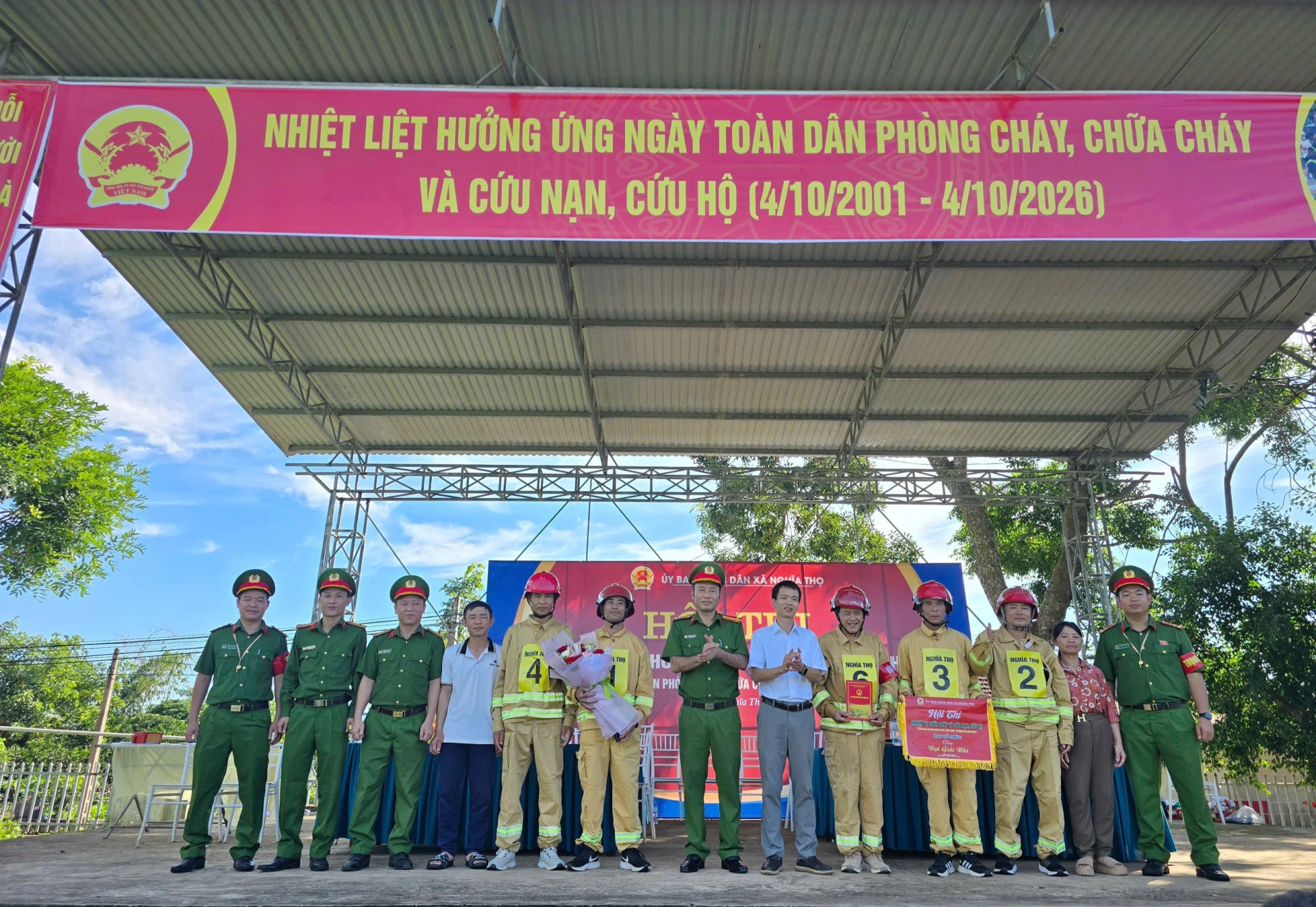 Xã Nghĩa Thọ tổ chức Hội thi nghiệp vụ chữa cháy và cứu nạn, cứu hộ năm 2026