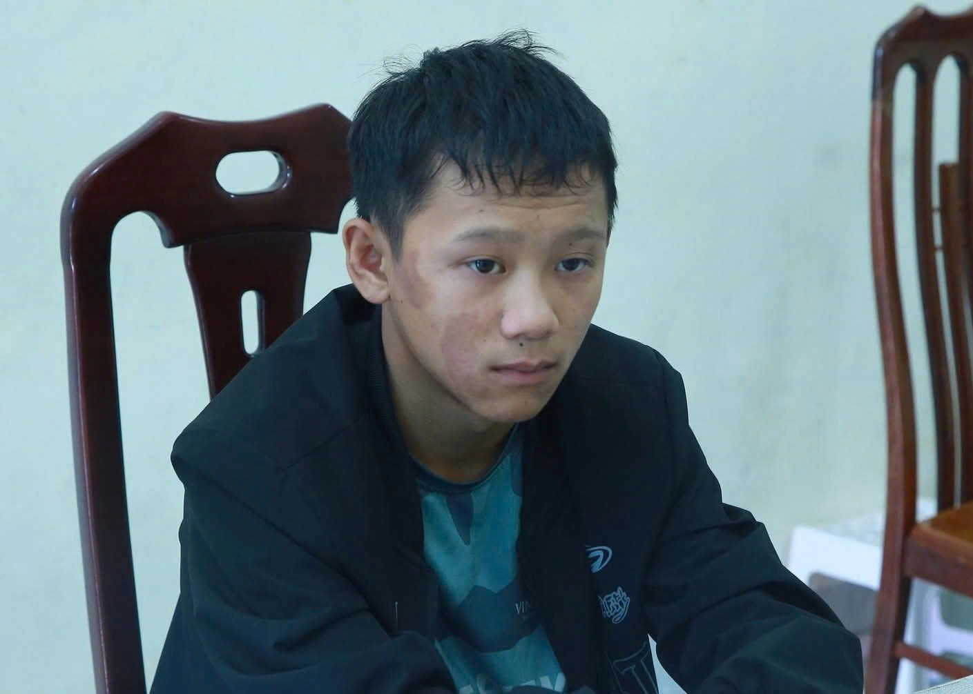 Đối tượng Lý Xuân Hoạt tại cơ quan Công an
