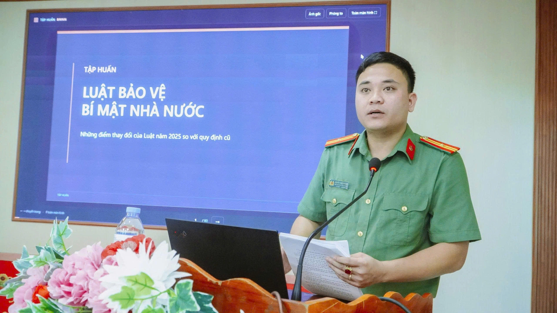Công an xã Giai Xuân tham mưu tổ chức tập huấn công tác bảo vệ bí mật Nhà nước
