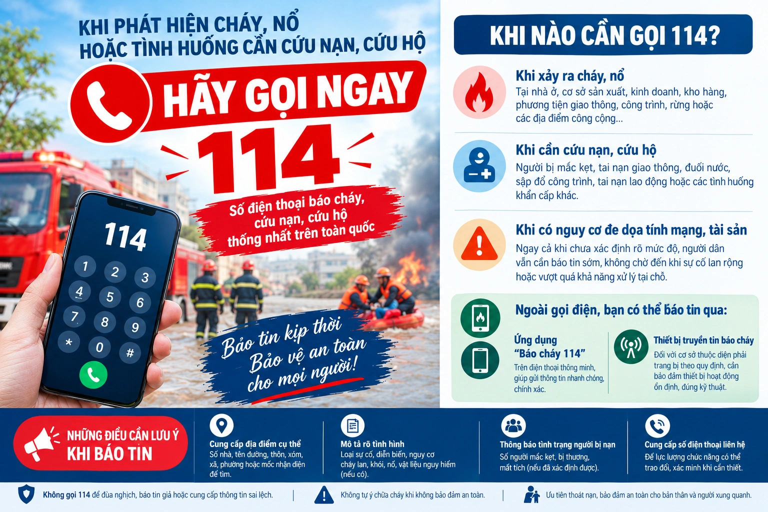 Khi nào cần gọi tin báo đến tổng đài 114 và những điều cần lưu ý