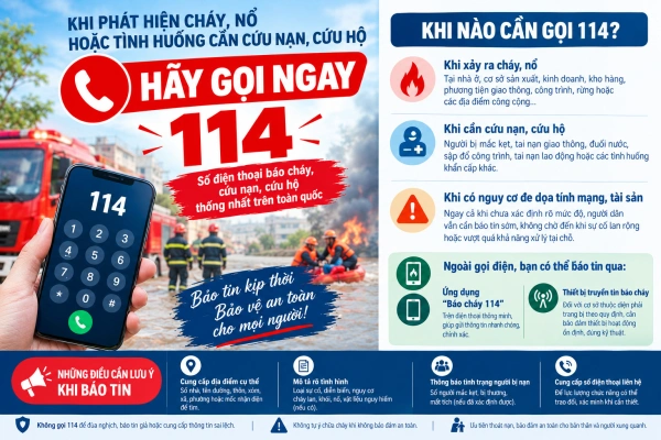 Khi nào cần gọi tin báo đến tổng đài 114 và những điều cần lưu ý
