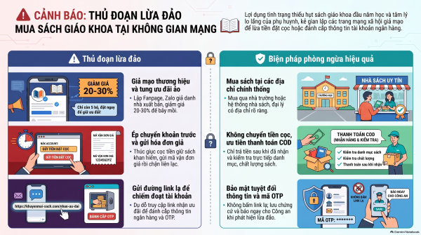 Cảnh báo: Lợi dụng cơn sốt thiếu sách giáo khoa, kẻ lừa đảo tấn công phụ huynh trên không giang mạng