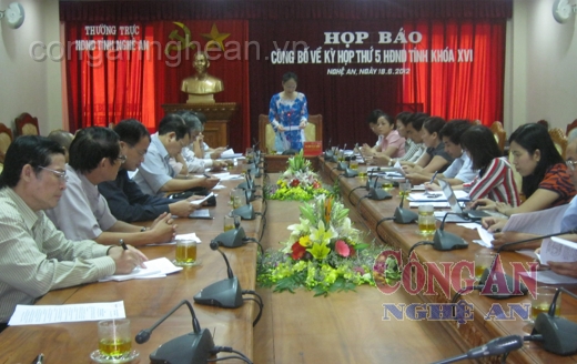 Chương trình kỳ họp thứ 5, HĐND tỉnh Nghệ An, khóa XVI