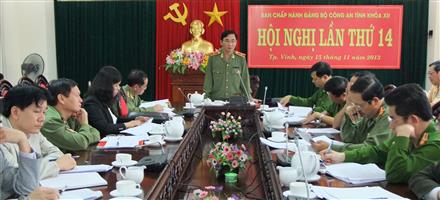 Hội nghị lần thứ 14 Ban chấp hành Đảng bộ Công an tỉnh Khóa 12