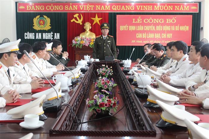 Công an Nghệ An: Luân chuyển, điều động và bổ nhiệm cán bộ