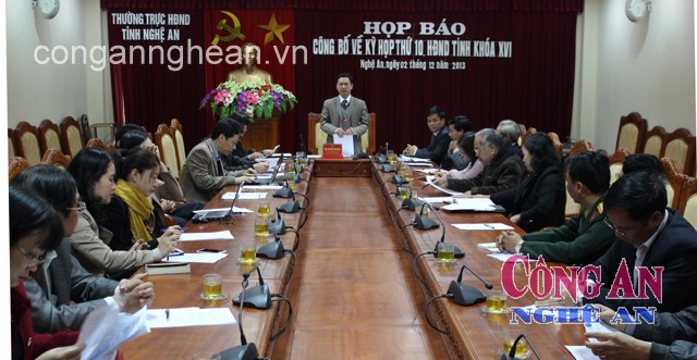 HĐND tỉnh Nghệ An: Họp báo về kỳ họp thứ 10