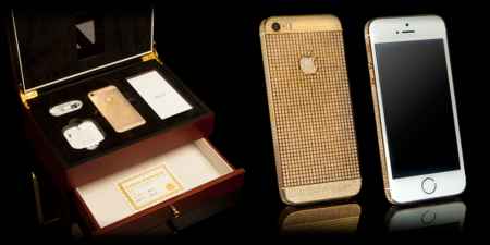 Iphone 5s 'siêu xa xỉ' nạm vàng và pha lê