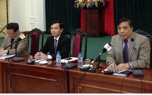 Họp báo công bố về kỳ thi tốt nghiệp THPT năm 2014. Ảnh: VGP/Nguyệt Hà