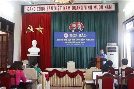 Họp báo về công tác chuẩn bị Đại hội TDTT tỉnh lần thứ VII