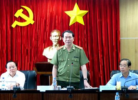 Bộ trưởng Trần Đại Quang làm việc với Công an các tỉnh thành trọng điểm phía Nam