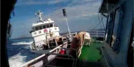 Video tàu TQ dàn hàng tấn công, đâm thẳng vào tàu VN
