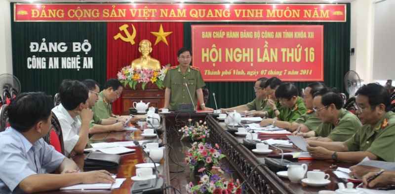 Hội nghị lần thứ 16 Ban chấp hành Đảng bộ Công an tỉnh