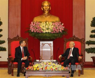 Tổng Bí thư Nguyễn Phú Trọng tiếp Đại sứ Vương quốc Anh