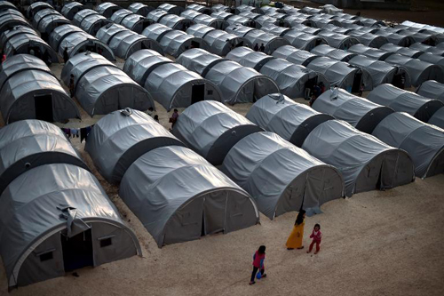 Trại tị nạn của người Kurd Syria tại thị trấn Suruc ở tỉnh Sanliurfa, phía Đông Nam của Thổ Nhĩ Kỳ