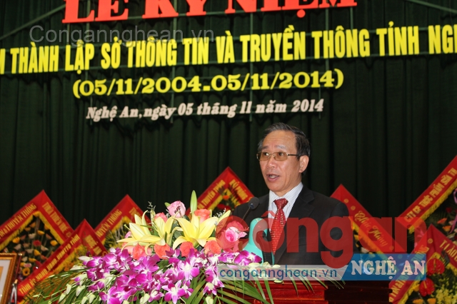 Đồng chí Trần Hồng Châu, Phó Bí thư Thường trực Tỉnh ủy, Chủ tịch HĐND tỉnh Nghệ An