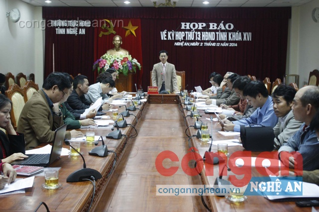 Họp báo kỳ họp thứ 13, HĐND tỉnh khóa XVI