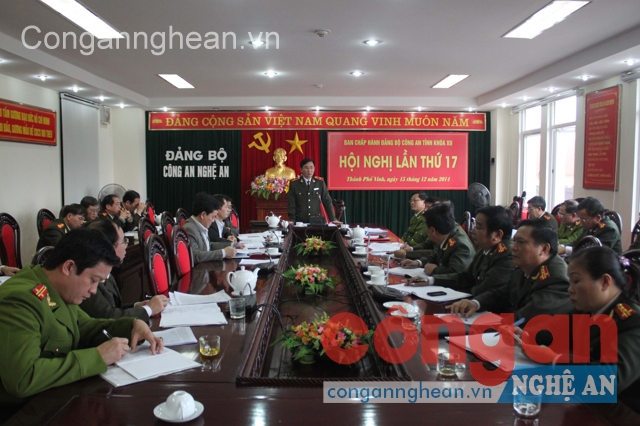 Hội nghị Ban chấp hành Đảng bộ Công an tỉnh lần thứ 17