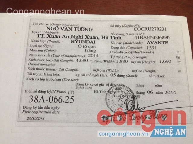 Giấy tờ làm giả nhằm chiếm đoạt chiếc xe ôtô của Doanh nghiệp U.T.