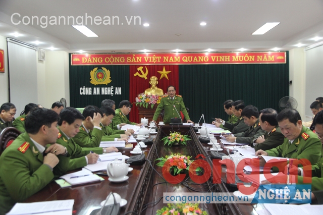Tổng cục CSND Bộ Công an làm việc tại Công an Nghệ An