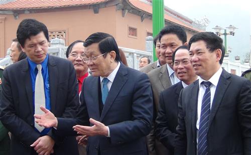 Chủ tịch nước Trương Tấn Sang thăm và chúc Tết tại Nghệ An
