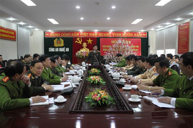 Điểm cầu tại Công an Nghệ An