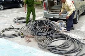 Bị bắt khi cắt trộm dây cáp quang thông tin