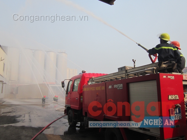 Các hình ảnh thao tác chữa cháy