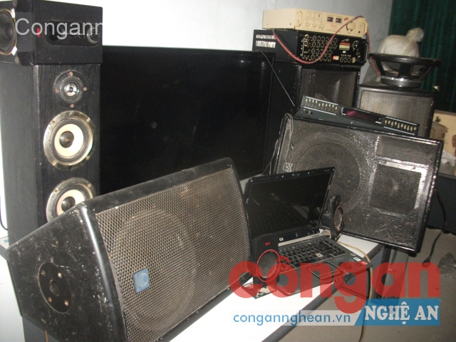 Tang vật thu được trong vụ trộm của Hồ Văn Aau
