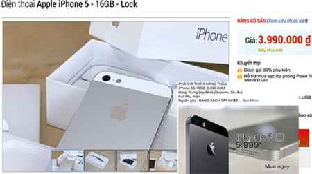 iPhone 5 khóa mạng Nhật Bản phá giá thị trường smarphone VN