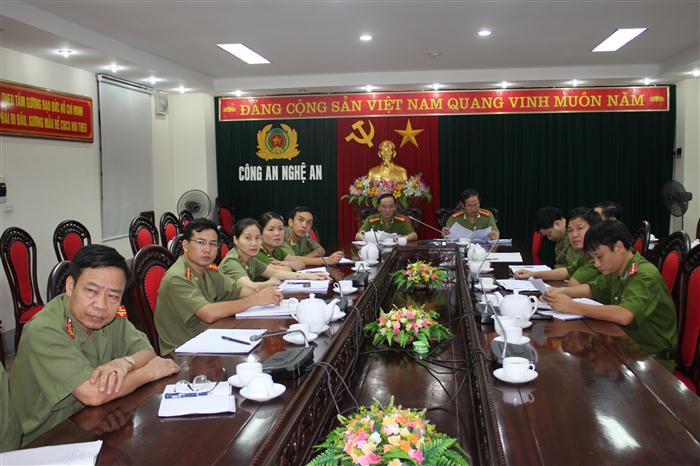 Giao ban trực tuyến về tổ chức kỷ niệm 70 năm Ngày truyền thống CAND