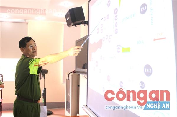Đại tá Nguyễn Tiến Dần, Phó Giám đốc Công an tỉnh thông qua Kế hoạch  đảm bảo ANTT Lễ khánh thành dự án bảo tồn, tôn tạo Khu di tích lịch sử Truông   Bồn