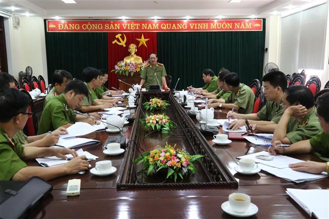 Đoàn công tác Bộ Công an làm việc tại Công an Nghệ An