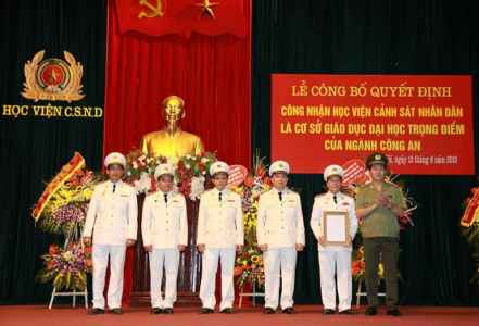 Học viện Cảnh sát nhân dân là cơ sở giáo dục trọng điểm của CAND