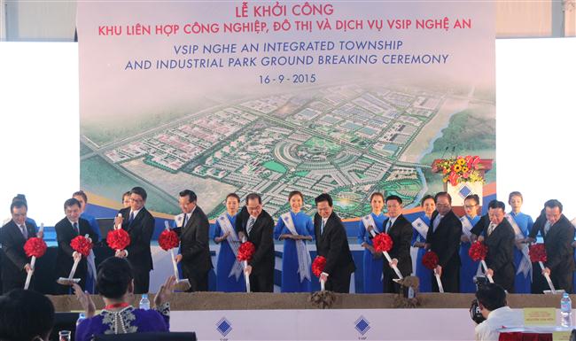 Khởi công Dự án Khu công nghiệp, đô thị và dịch vụ VSIP Nghệ An