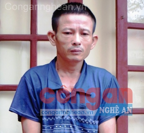 Đối tượng Phan Văn Giang tại cơ quan công an.