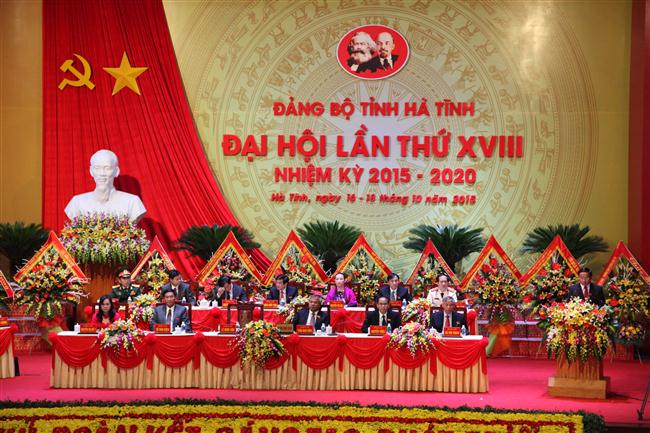 Đại hội đại biểu Đảng bộ tỉnh Hà Tĩnh lần thứ XVIII thành công tốt đẹp
