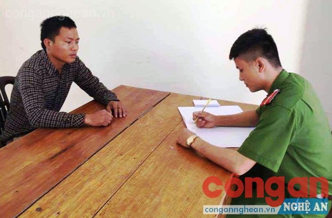 Đối tượng Trần Hữu Đào tại cơ quan điều tra