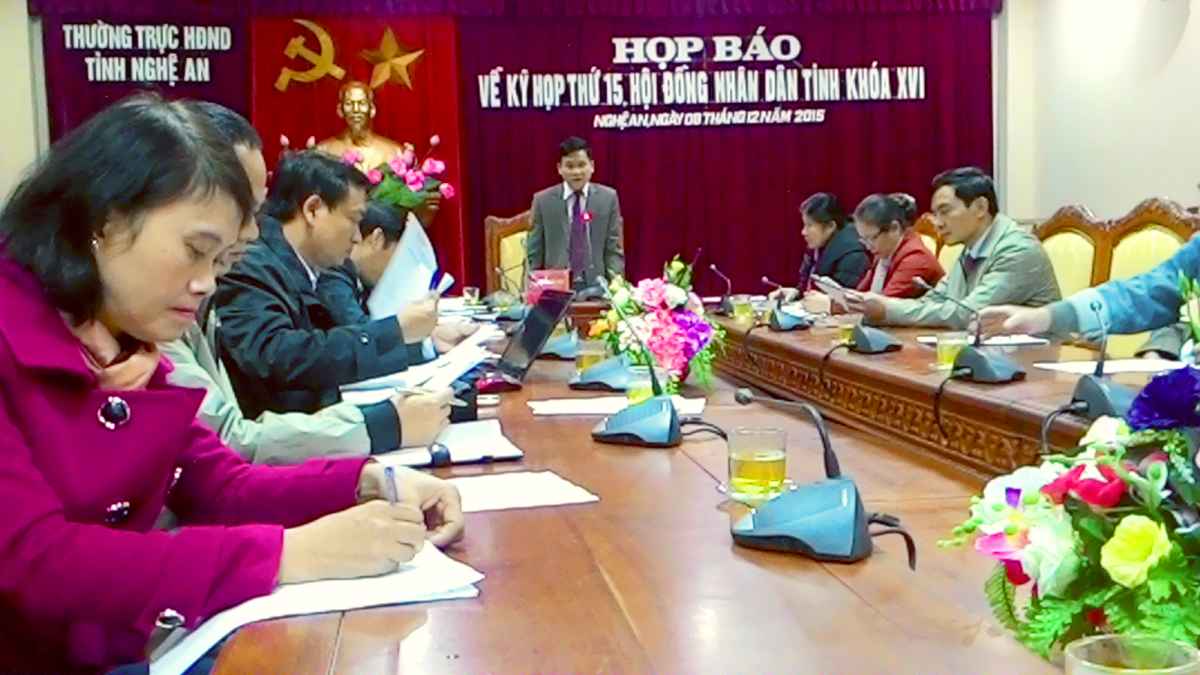 Họp báo thông báo về kỳ họp thứ 15 - HĐND tỉnh Nghệ An khóa 16