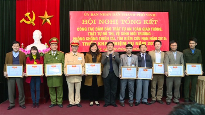 TP Vinh tổng kết trật tự ATGT, đô thị năm 2015