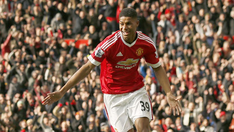 Marcus Rashford lập cú đúp trong ngày ra mắt MU ở Premier League