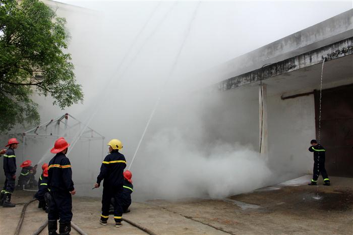 Thực tập chữa cháy tại Công ty trạm giống cây trồng Trung ương