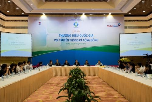 Các đại biểu dự diễn đàn “Thương hiệu quốc gia với truyền thông và cộng đồng”.