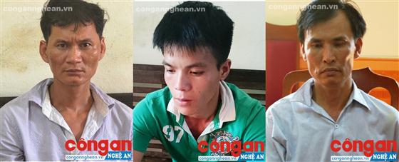 3 đôi tượng Cao Đức Hùng, Hoàng Văn Toản và Phạm Văn Tám (từ trái sang phải)
