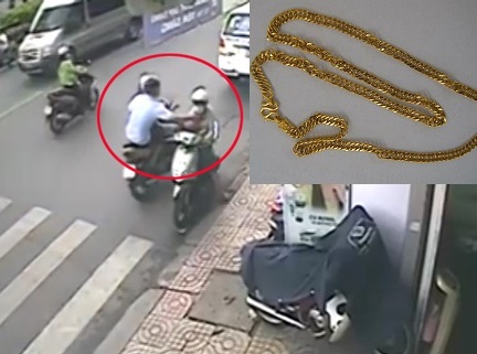 Đi xe máy, bị cướp giật tài sản