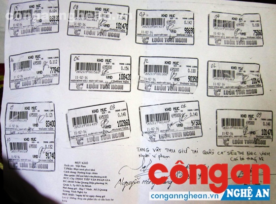 Tem nhãn do Siêu thị BigC Vinh tự in để sử dụng trong kinh doanh