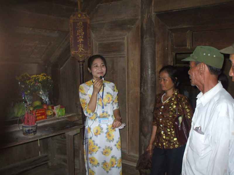 Chị Đảm trong một buổi thuyết mình